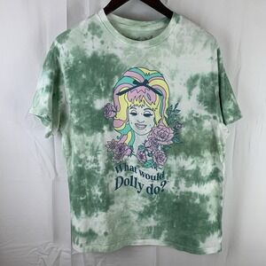 What Would Dolly Do Tye Dye‎ Green Women's Shirt Size XS Extra Small